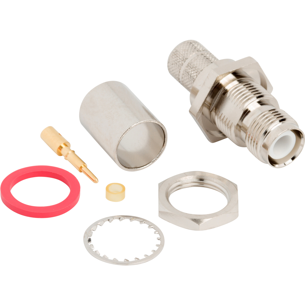 Amphenol RF-031-6877 RF-Steckverbinder Conn TNC 0Hz to 8GHz 50Ohm Solder ST Panel Mount RCP Gold Bag