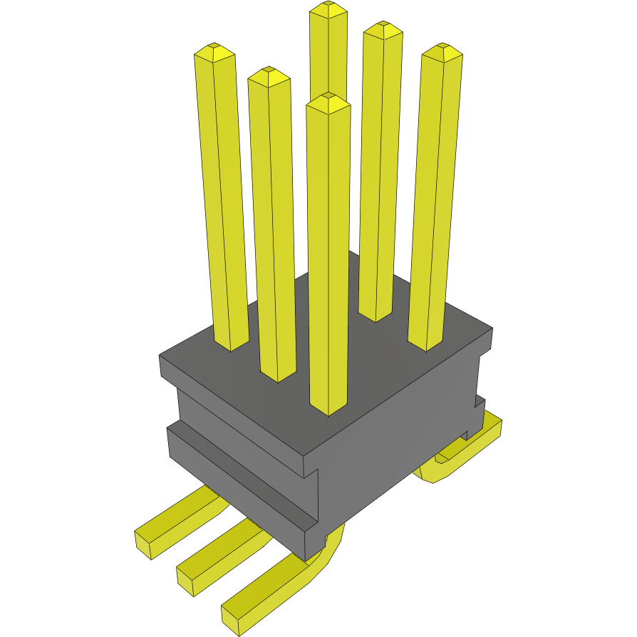 Samtec-FTR-103-01-G-D 连接器插头及 PCB 插座 Conn Unshrouded Header HDR 6 POS 1.27mm Solder ST Top Entry SMD Bulk