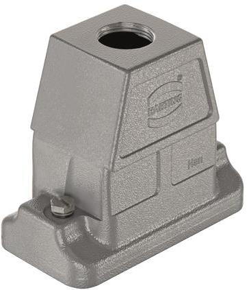 HARTING-19396100448 Adaptateurs pour manchons thermorétractables Hood 180° 10B Shell Size Powder Die Cast Aluminum Screw Lock Han®