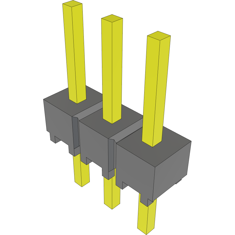Samtec-MTSW-103-07-T-S-200 Connector Headers and PCB Receptacles Conn Unshrouded Header HDR 3 POS 2.54mm Solder ST Top Entry Thru-Hole Bulk