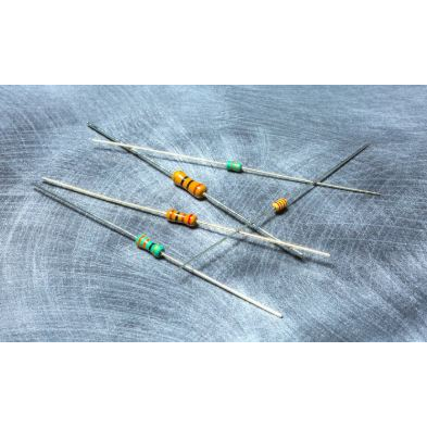 KOA Corporation-CFB1/2C131J 单侧穿孔定值电阻器 Res Carbon Film 130 Ohm 5% 0.5W(1/2W) -450ppm/°C to 350ppm/°C Ceramic AXL Box