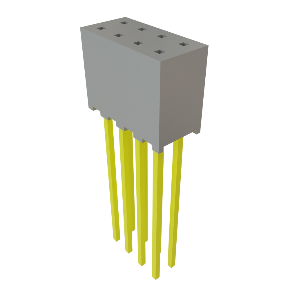 Samtec-SQT-104-02-F-D Embases de raccordement et réceptacles PCB Conn Socket Strip SKT 8 POS 2mm Solder ST Thru-Hole Tube