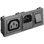 Power Entry Module Unfiltered F/M 3/3 POS 250VAC 10A Fuse/Switch ST 2 Port