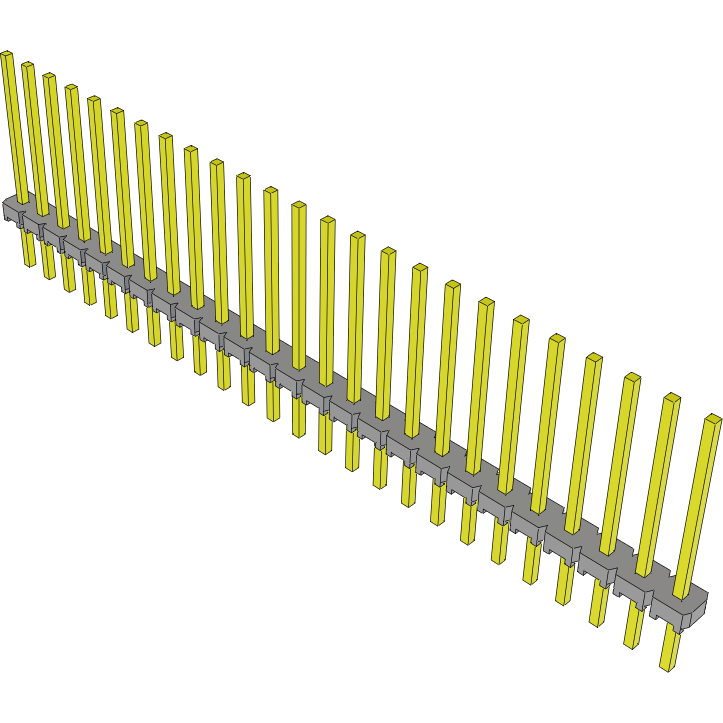 Samtec-MTLW-125-09-G-S-500 Steckverbinderleisten und Leiterplattenbuchsen Conn Unshrouded Header HDR 25 POS 2.54mm Solder ST Top Entry Thru-Hole Bulk