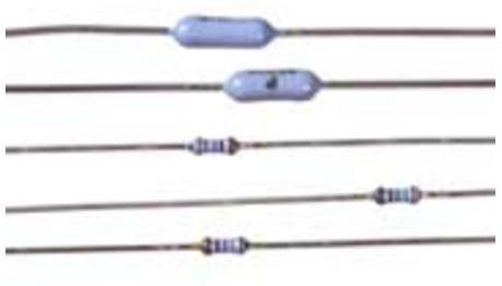 Ohmite-MJ2741F Widerstand, fest, Einzeldurchsteckloch Res Metal Film 2.74K Ohm 1% 0.125W(1/8W) ±50ppm/°C Epoxy AXL