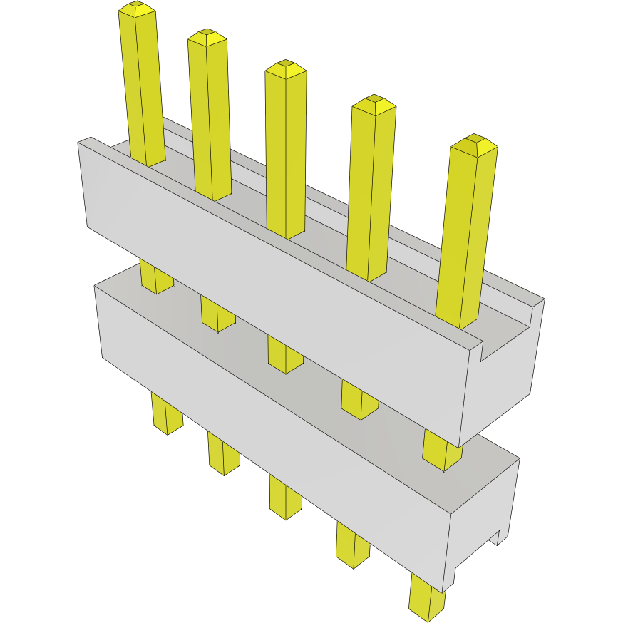 Samtec-HW-05-08-G-S-275-110 Steckverbinderleisten und Leiterplattenbuchsen Conn Board Stacker HDR 5 POS 2.54mm Solder ST Top Entry Thru-Hole Bulk