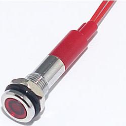 Mallory Sonalert Products-FL1M-6FW-1-R110V Panel Mount Indicators LED Panel Mount Indicator Uni-Color Red 1500mcd 2-Pin Bulk