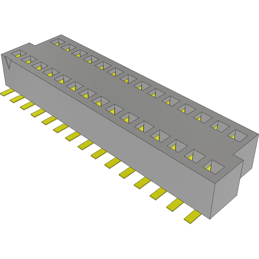 Samtec-BKS-129-01-L-V-TR 连接器插头及 PCB 插座 Conn Socket Strip SKT 29 POS 1mm Solder ST SMD TIGER CLAW™ T/R