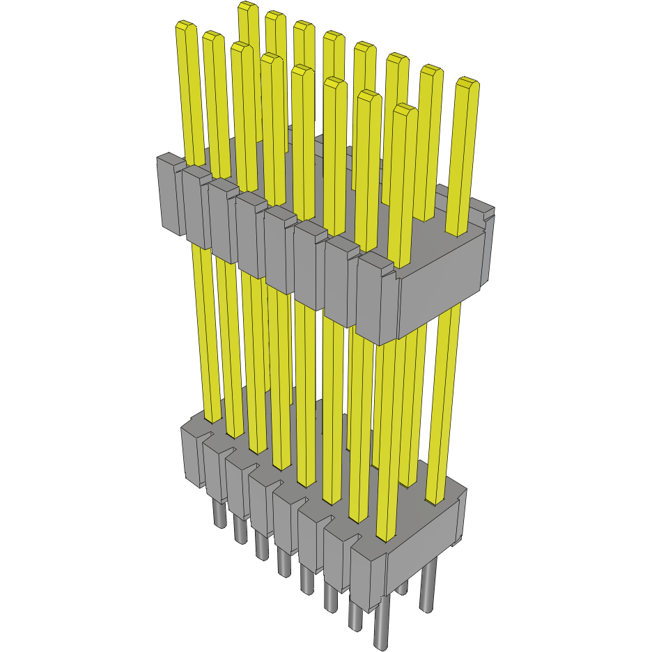 Samtec-DWM-08-60-S-D-540 Connector Headers and PCB Receptacles Conn Board Stacker HDR 16 POS 1.27mm Solder ST Thru-Hole Tube