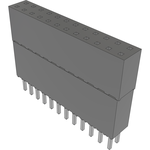 Conn Elevated Socket SKT 24 POS 2.54mm Solder ST Top Entry Thru-Hole Tube