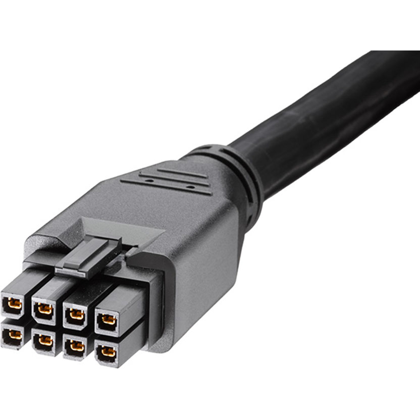 Molex-2451360810 Cable Assembly AC Power Cable Assembly 1m Mega-Fit to Mega-Fit 8 to 8 POS F-F Crimp-Crimp 12AWG
