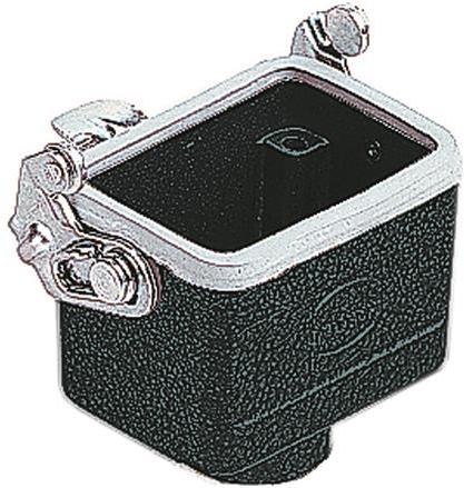HARTING-09370061750 Schrumpfbalgenadapter Hood 180° 6B Shell Size Powder Aluminum Die Cast Single Lock Han®