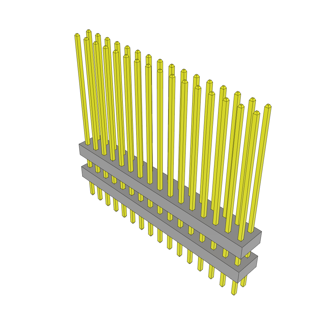Samtec-TW-16-12-G-D-250-150 Steckverbinderleisten und Leiterplattenbuchsen Conn Board Stacker HDR 32 POS 2mm Solder ST Top Entry Thru-Hole Bulk