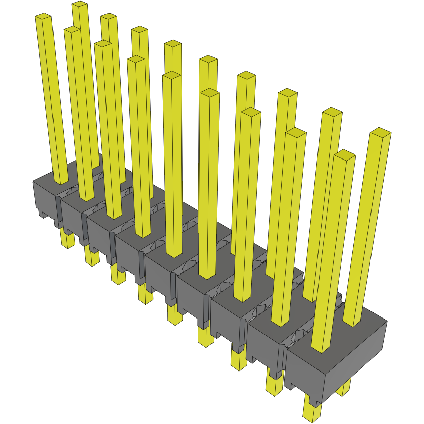 Samtec-MTSW-109-22-T-D-430 连接器插头及 PCB 插座 Conn Unshrouded Header HDR 18 POS 2.54mm Solder ST Top Entry Thru-Hole Bulk