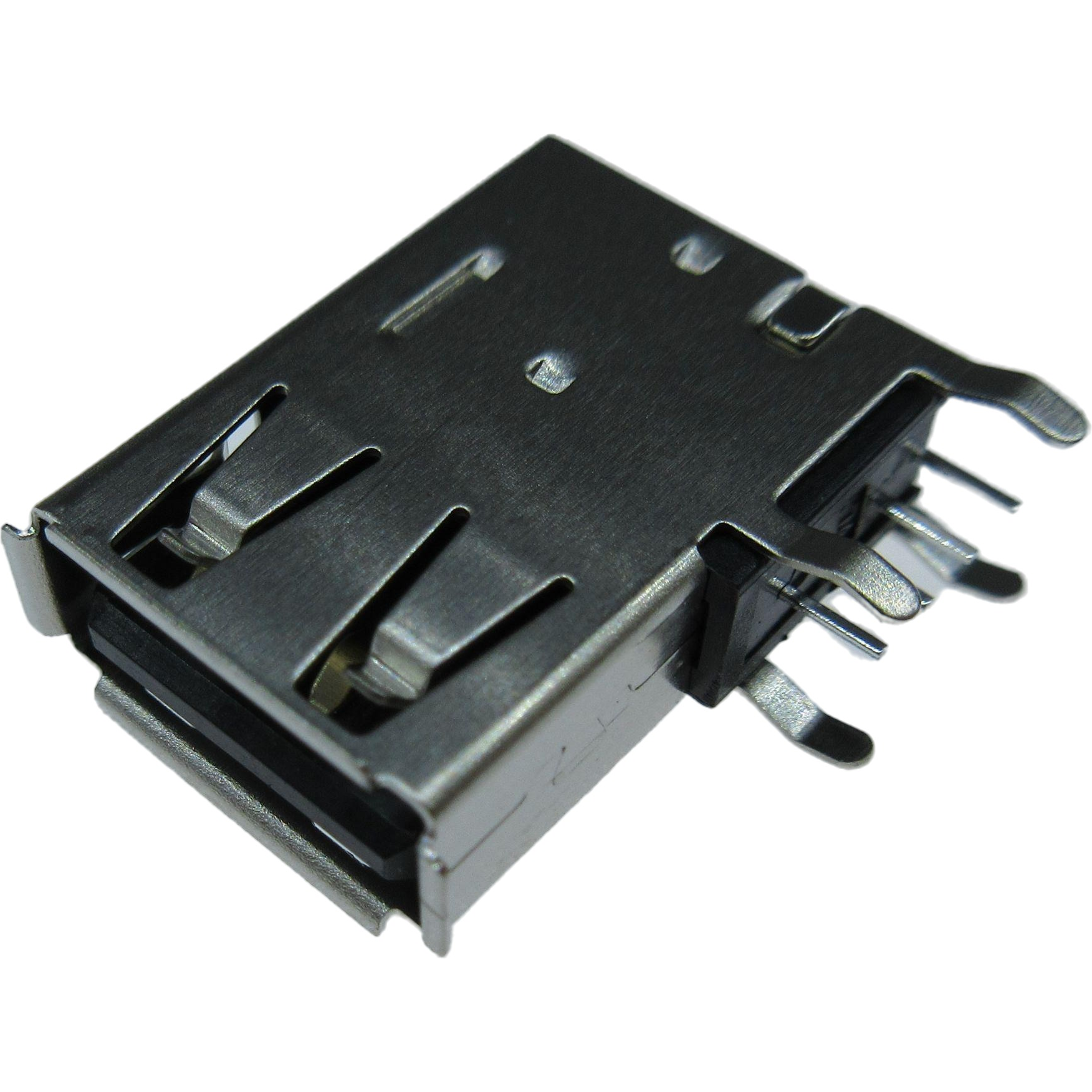 ADAM TECH-USB-A-S-RU-S6 Connector USB Conn USB Type A RCP 4 POS 2mm Solder RA Thru-Hole 4 Terminal 1 Port