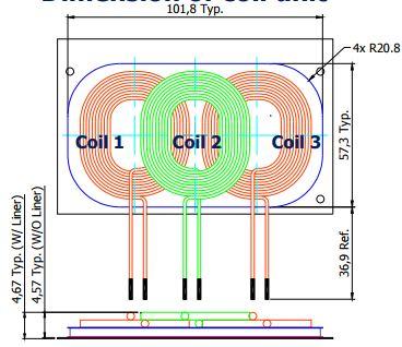 TDK-WT1005690-10F2-M8-G2 Wireless Charging Coils Wireless Charging Coil Transmitter 8.5uH/7.5uH/8.5uH 10% 100KHz 0.05OhmDCR Through Hole