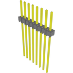 Conn Unshrouded Header HDR 8 POS 2.54mm Solder ST Top Entry Thru-Hole Bulk