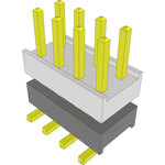 Conn Board Stacker HDR 8 POS 2.54mm Solder ST Top Entry SMD Layer