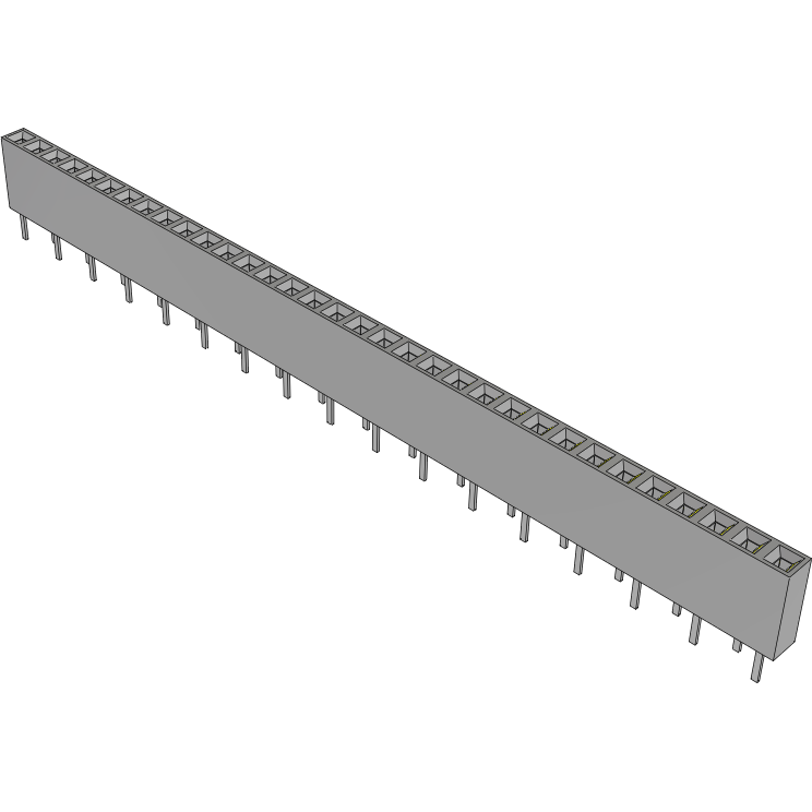 Samtec-BCS-133-L-S-DE Connector Headers and PCB Receptacles Conn Socket Strip SKT 33 POS 2.54mm Solder ST Top Entry Thru-Hole TIGER CLAW™ Tube