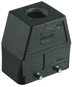 HARTING-19370100427 抽缩起动适配器 Hood 180° 10B Shell Size Powder Die Cast Aluminum Double Lock Han®