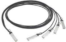 Molex-0747641101 Cable Assembly Other Cable Assembly Twinax 1m 30AWG QSFP+ to 4(SFP+) 38 to 20 POS M-M Crimp-Crimp QSFP Plus/QSFP+/SFP Plus/SFP+ Bag