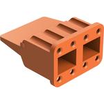 Connector Accessories Wedge Lock Straight Thermoplastic Orange