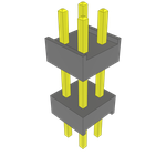Conn Board Stacker HDR 4 POS 2.54mm Solder ST Thru-Hole Bulk