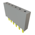 Conn Unshrouded Header HDR 6 POS 2.54mm Press Fit ST Top Entry Thru-Hole Tube