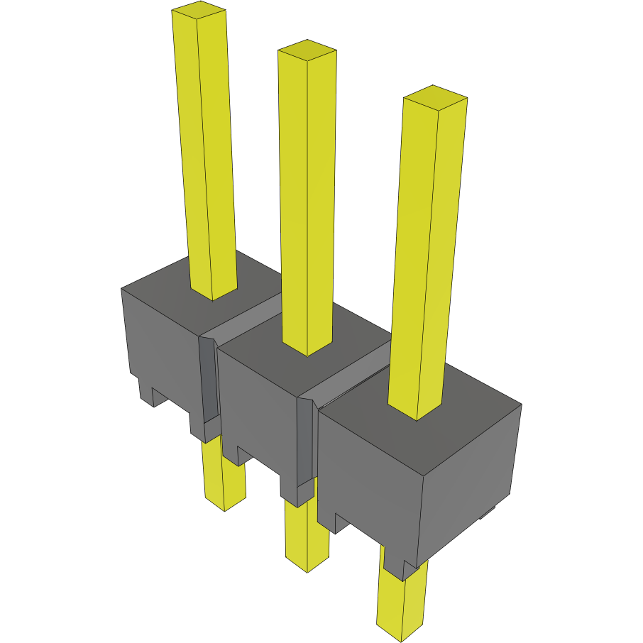 Samtec-MTSW-103-07-T-S-215 Connector Headers and PCB Receptacles Conn Unshrouded Header HDR 3 POS 2.54mm Solder ST Top Entry Thru-Hole Bulk