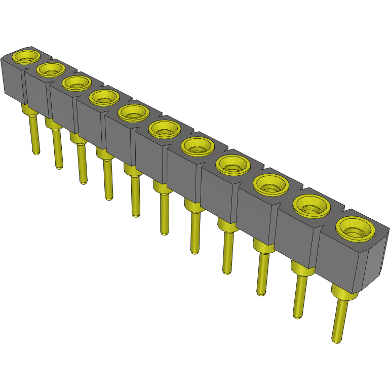 Samtec-SS-111-G-22 连接器插头及 PCB 插座 Conn Socket Strip SKT 11 POS 2.54mm Solder ST Top Entry Thru-Hole Tube