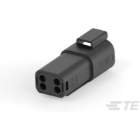 TE Connectivity-934443101 Einzeladersteckverbinder, Gehäuse 4CCT Black RECEP W/SMALL Seal All DT-XT 4-way Receptacle Connectors