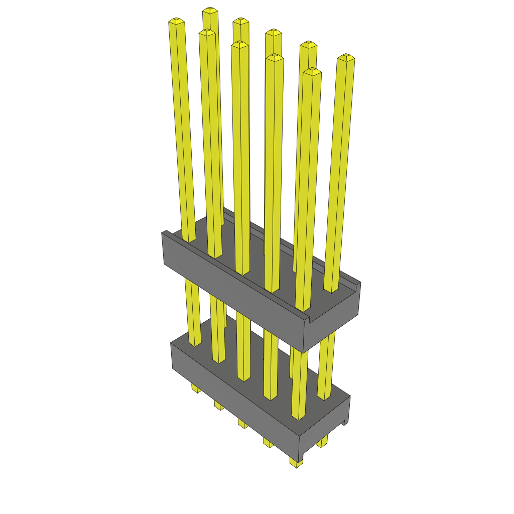 Samtec-ZW-05-20-T-D-477-090 Steckverbinderleisten und Leiterplattenbuchsen Conn Board Stacker HDR 10 POS 2.54mm Solder ST Top Entry Thru-Hole Bulk