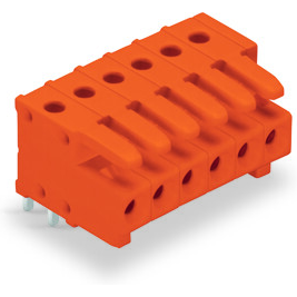 WAGO-734-568 Steckverbinderleisten und Leiterplattenbuchsen Conn Wire to Board F 8 POS 3.81mm Solder RA Side Entry Thru-Hole Box