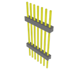 Conn Board Stacker HDR 7 POS 2.54mm Solder ST Top Entry Thru-Hole Bulk