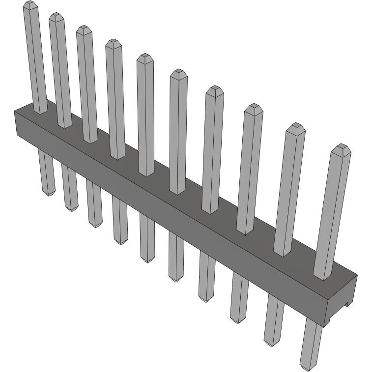 Samtec-MTMM-110-07-T-S-240 Connector Headers and PCB Receptacles Conn Unshrouded Header HDR 10 POS 2mm Solder ST Top Entry Thru-Hole Bulk