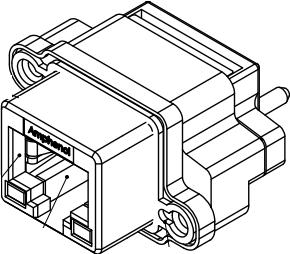 Amphenol Communications Solutions-MRJR3461MF Steckverbinder, Telefon und Telekommunikation Conn RJ-11 RCP 6 POS 2.54mm Solder ST Thru-Hole 6 Terminal 1 Port Box