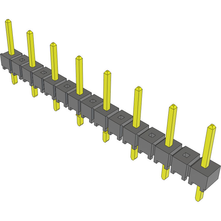 Samtec-TSW-208-23-L-S-LL Steckverbinderleisten und Leiterplattenbuchsen Conn Unshrouded Header HDR 8 POS 5.08mm Solder ST Top Entry Thru-Hole Bulk