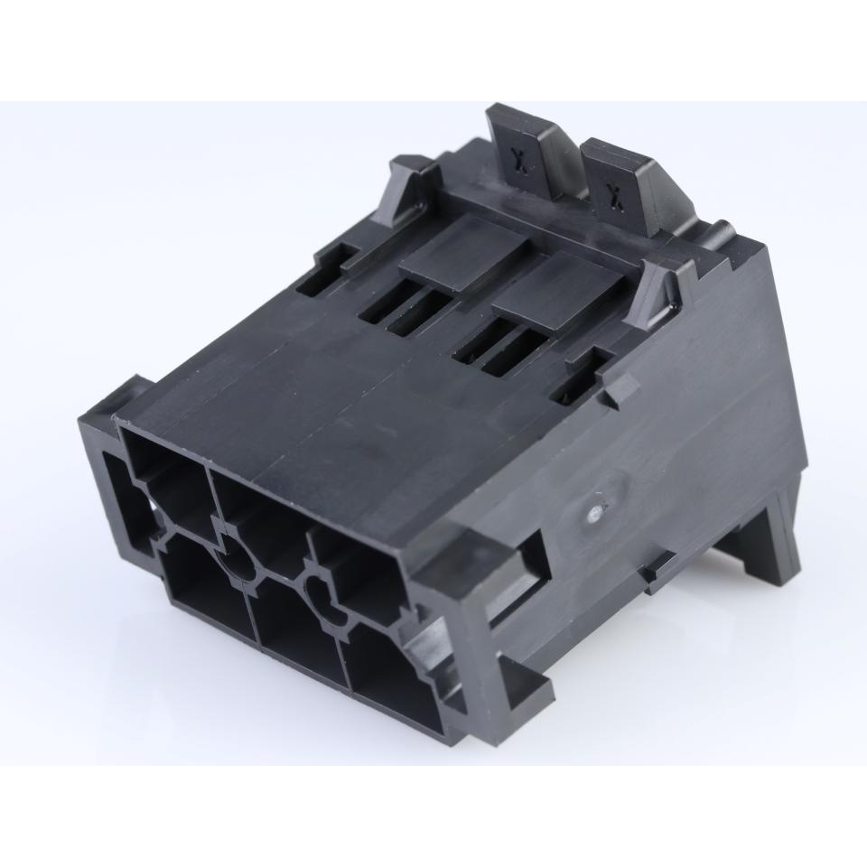 Molex-0439382201 Custodia filo connettore dedicato Conn Housing PL 6Power POS 10mm Crimp ST Cable Mount Black Mini-Fit Sr Bag