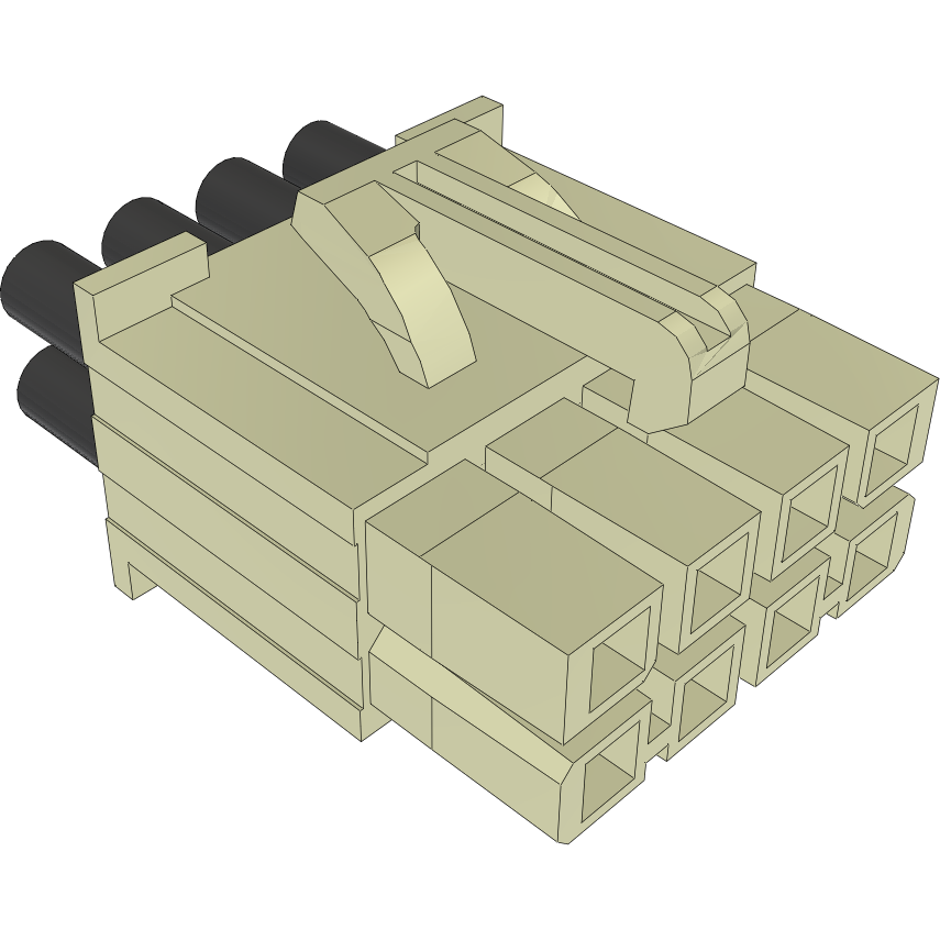 Samtec-PMSD-04-16C-K-10.00-S Cable Assembly AC Power Cable Assembly 0.254m Power 8 POS SKT Crimp 16AWG