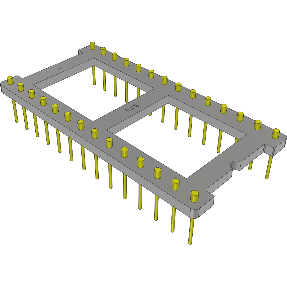 Samtec-APO-628-G-J 插座连接器 Conn DIP Adapter HDR 28 POS 2.54mm ST Thru-Hole Tube