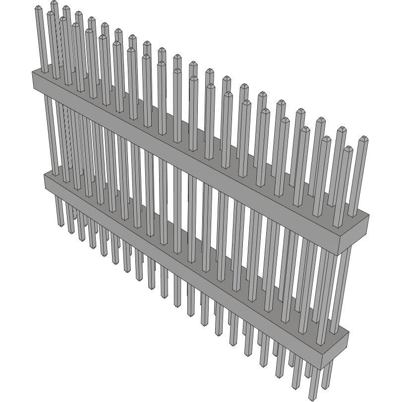 Samtec-TW-20-12-TM-D-600-220 Connector Headers and PCB Receptacles Conn Board Stacker HDR 40 POS 2mm Solder ST Top Entry Thru-Hole Bulk