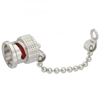 Radiall-R141812000 Steckverbinderzubehör Connector Accessories Male Protective Cap With Chain Straight Brass Nickel