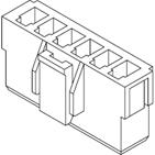 Molex-351560800 分立接线罩连接器 Conn Housing RCP 8 POS 3.96mm Crimp ST Cable Mount Natural Bag