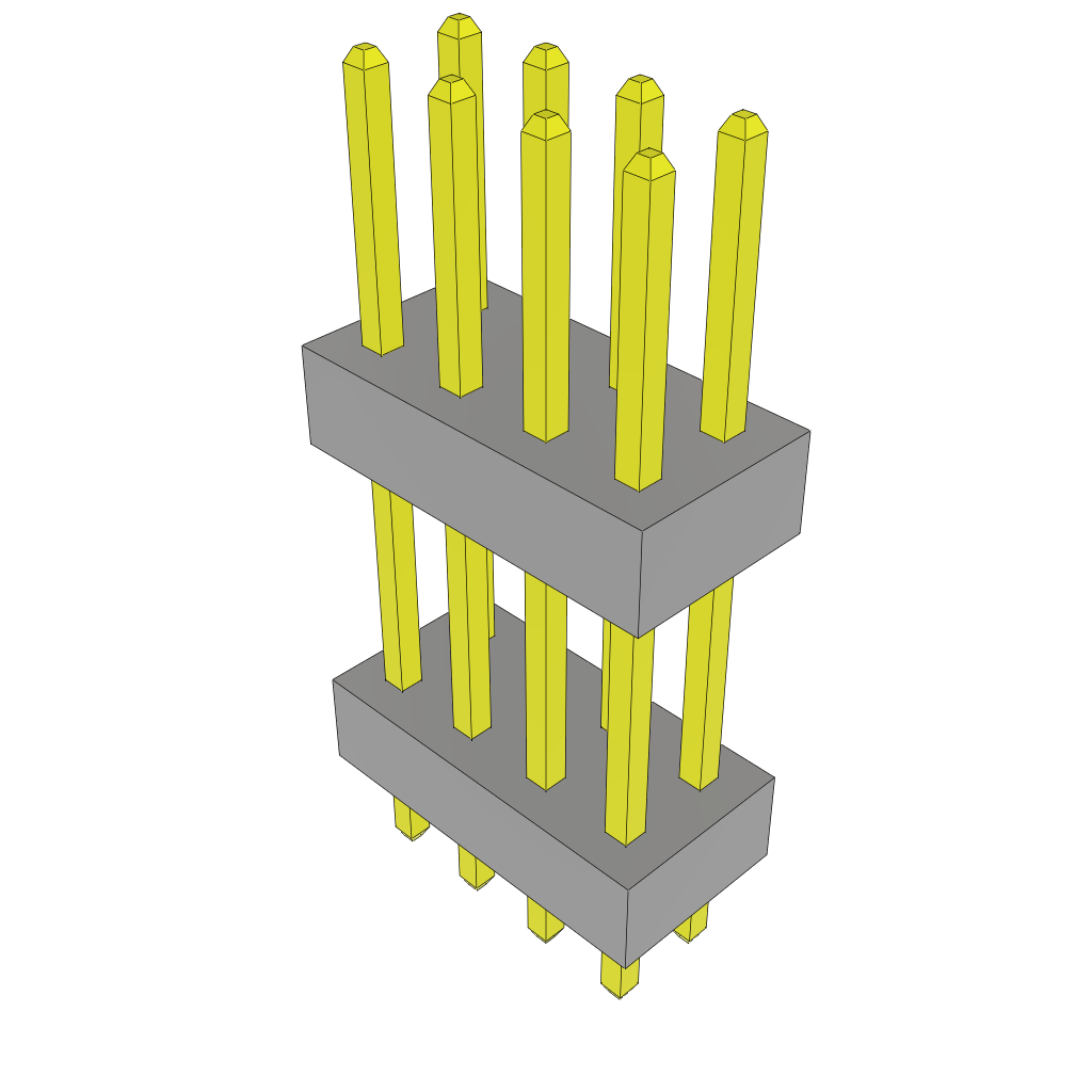 Samtec-TW-04-06-L-D-375-090 Steckverbinderleisten und Leiterplattenbuchsen Conn Board Stacker HDR 8 POS 2mm Solder ST Top Entry Thru-Hole Bulk