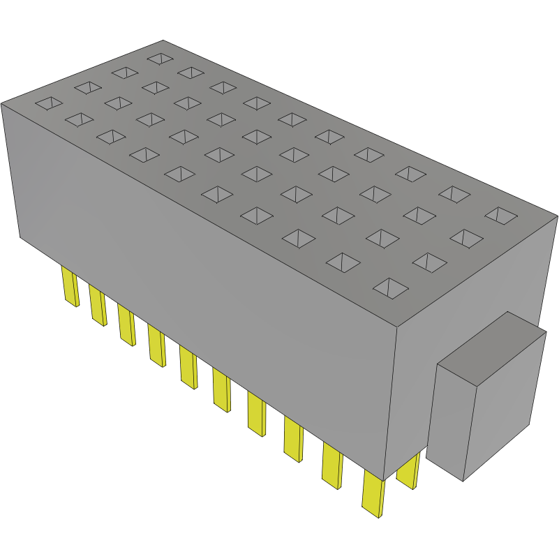 Samtec-FOLC-110-L1-S-Q Connector Headers and PCB Receptacles Conn Socket Strip SKT 40 POS 1.27mm Solder ST Thru-Hole Tube
