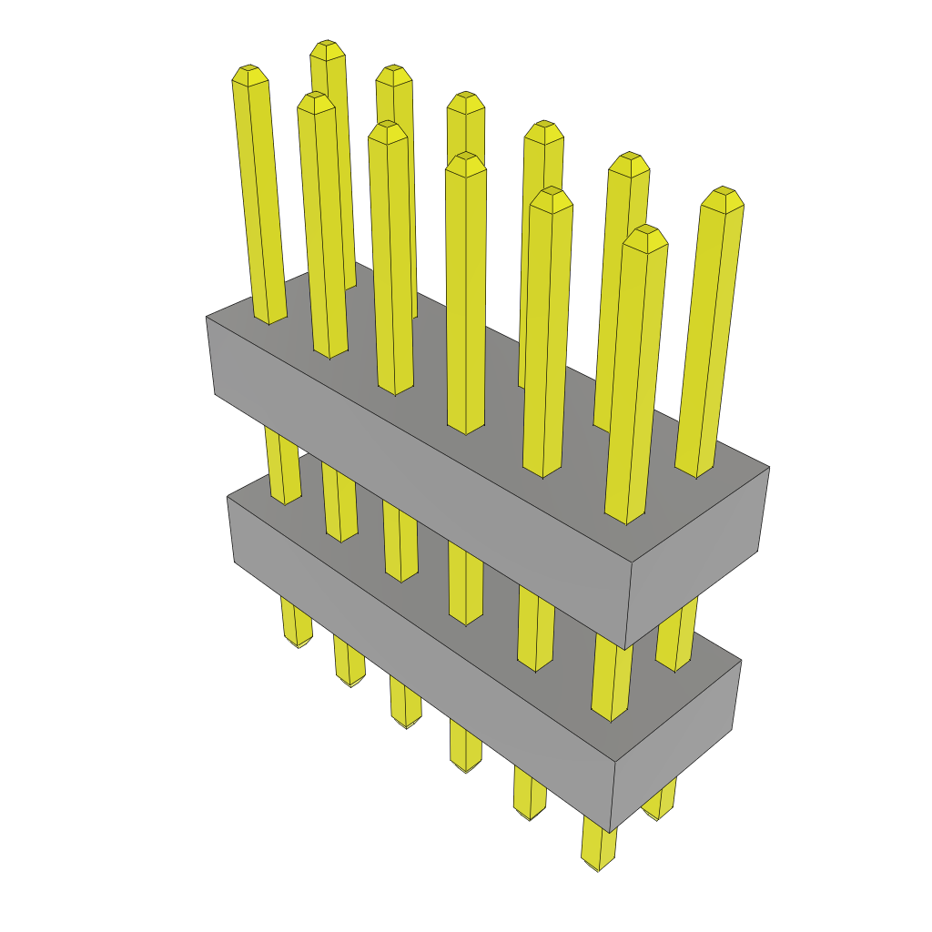 Samtec-TW-06-05-L-D-270-105 Steckverbinderleisten und Leiterplattenbuchsen Conn Board Stacker HDR 12 POS 2mm Solder ST Top Entry Thru-Hole Bulk