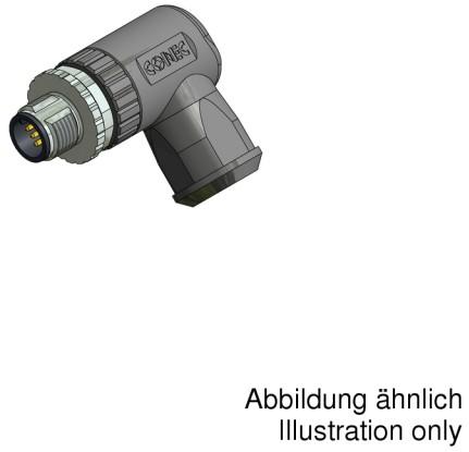 CONEC-43-00026 Steckverbinder, rund Conn M12 Circular PIN 4 POS RA Cable Mount 4 Terminal 1 Port