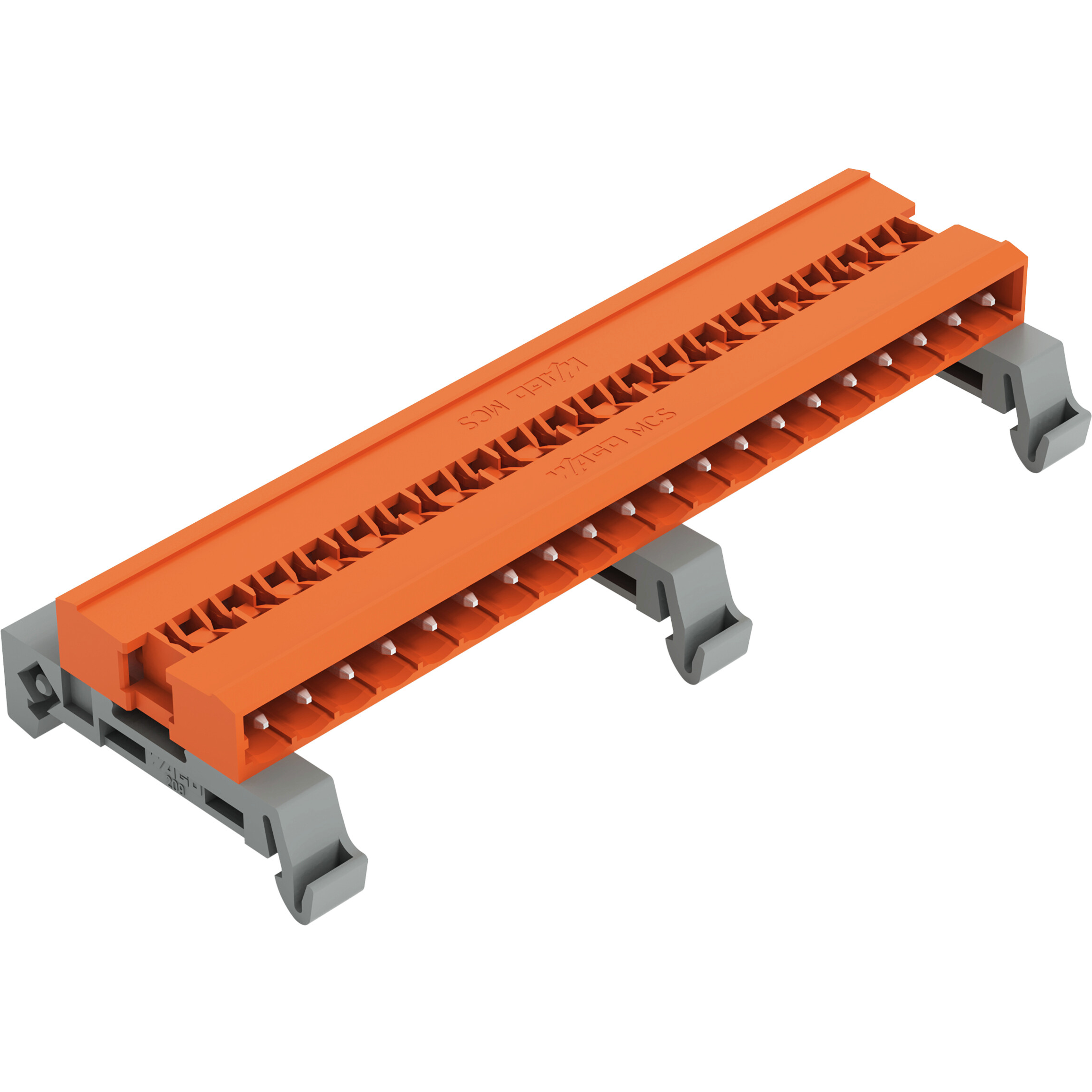 WAGO-232-550/007-000 Connector Headers and PCB Receptacles Double Pin Header, DIN-35 Rail Mounting, Pin spacing 5.08 mm, 20-pole