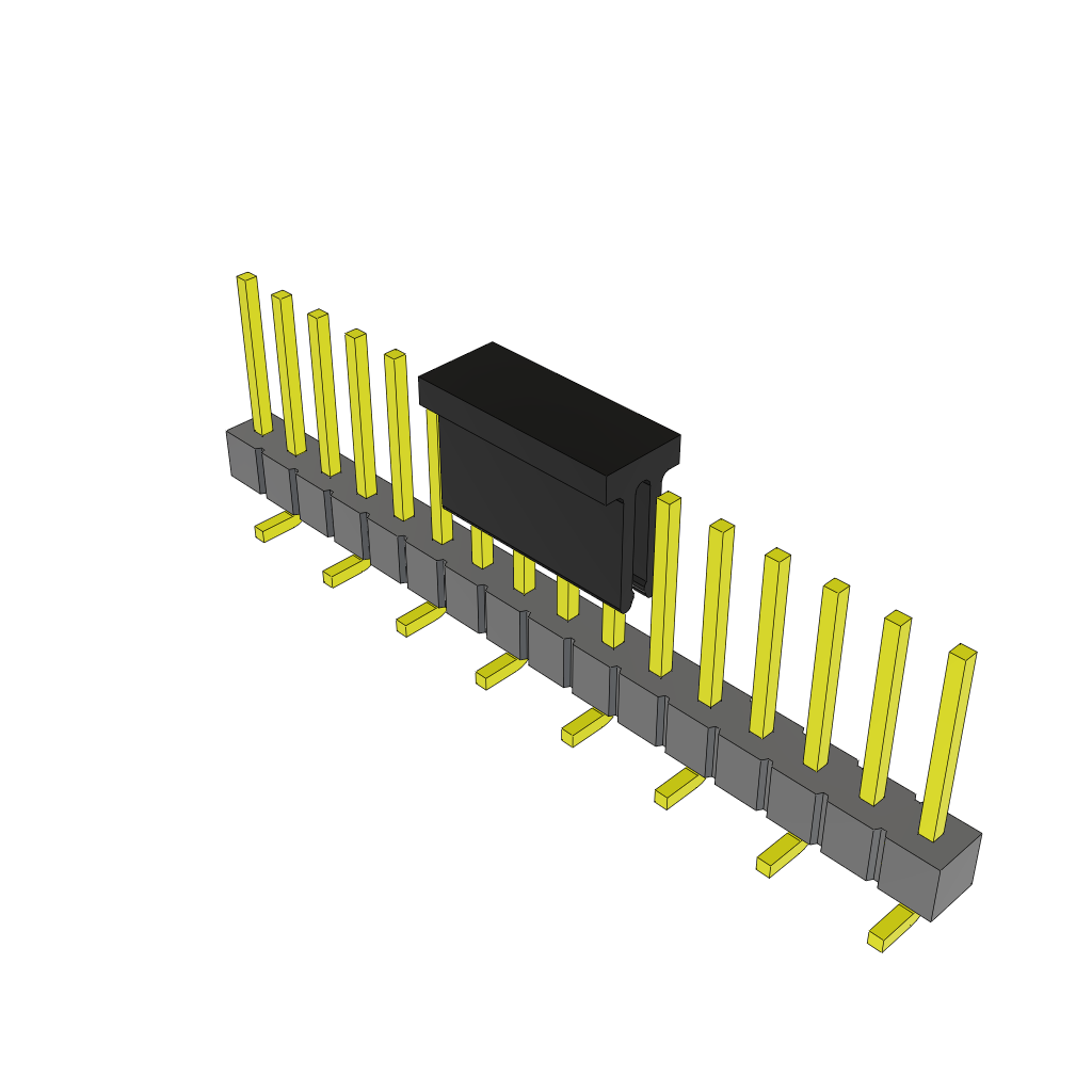 Samtec-TSM-116-02-T-SV-P 连接器插头及 PCB 插座 Conn Unshrouded Header HDR 16 POS 2.54mm Solder ST Top Entry SMD Tube