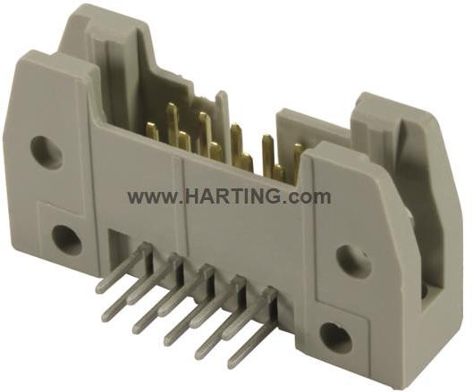 HARTING Technology Group-09185245923 Connector Headers and PCB Receptacles Conn Shrouded Header (4 Sides) M 24 POS 2.54mm Solder RA Side Entry Thru-Hole